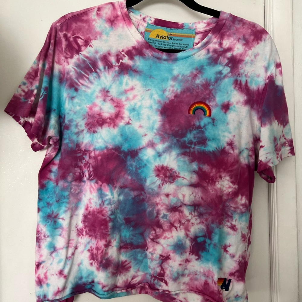 Aviator nation crop T shirt